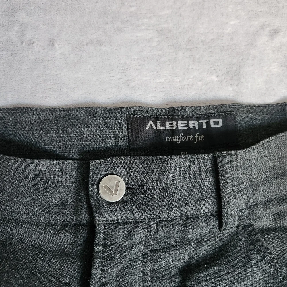 Alberto Pants Mens 50 X 33 Ceramica Regular Comfort Fit Charcoal